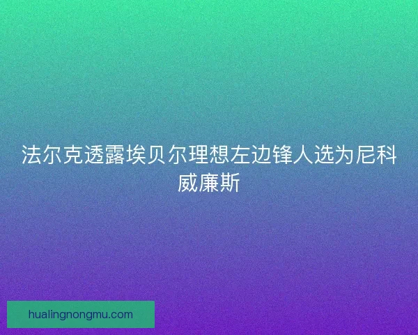 法尔克透露埃贝尔理想左边锋人选为尼科威廉斯