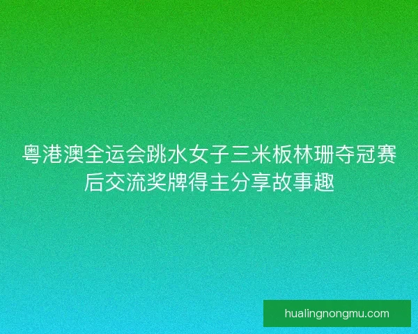 粤港澳全运会跳水女子三米板林珊夺冠赛后交流奖牌得主分享故事趣