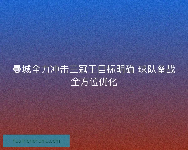 曼城全力冲击三冠王目标明确 球队备战全方位优化