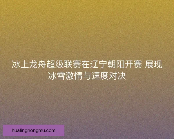 冰上龙舟超级联赛在辽宁朝阳开赛 展现冰雪激情与速度对决