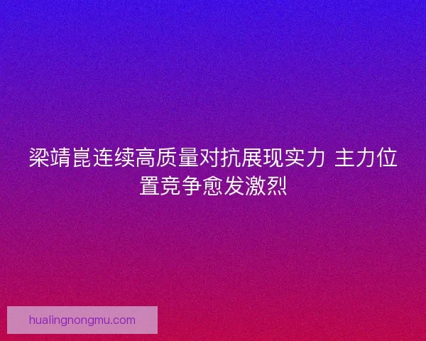 梁靖崑连续高质量对抗展现实力 主力位置竞争愈发激烈