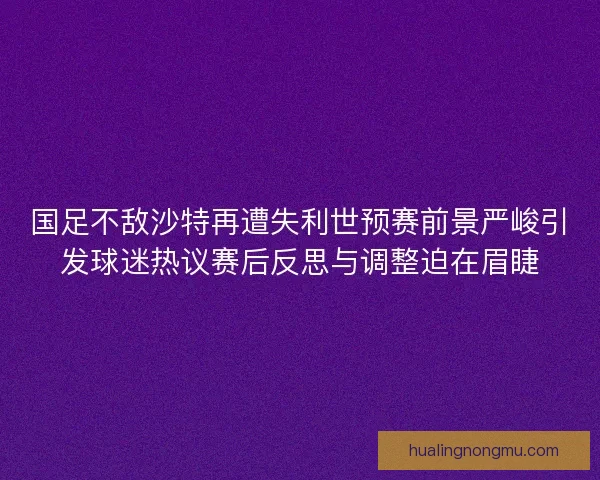 国足不敌沙特再遭失利世预赛前景严峻引发球迷热议赛后反思与调整迫在眉睫
